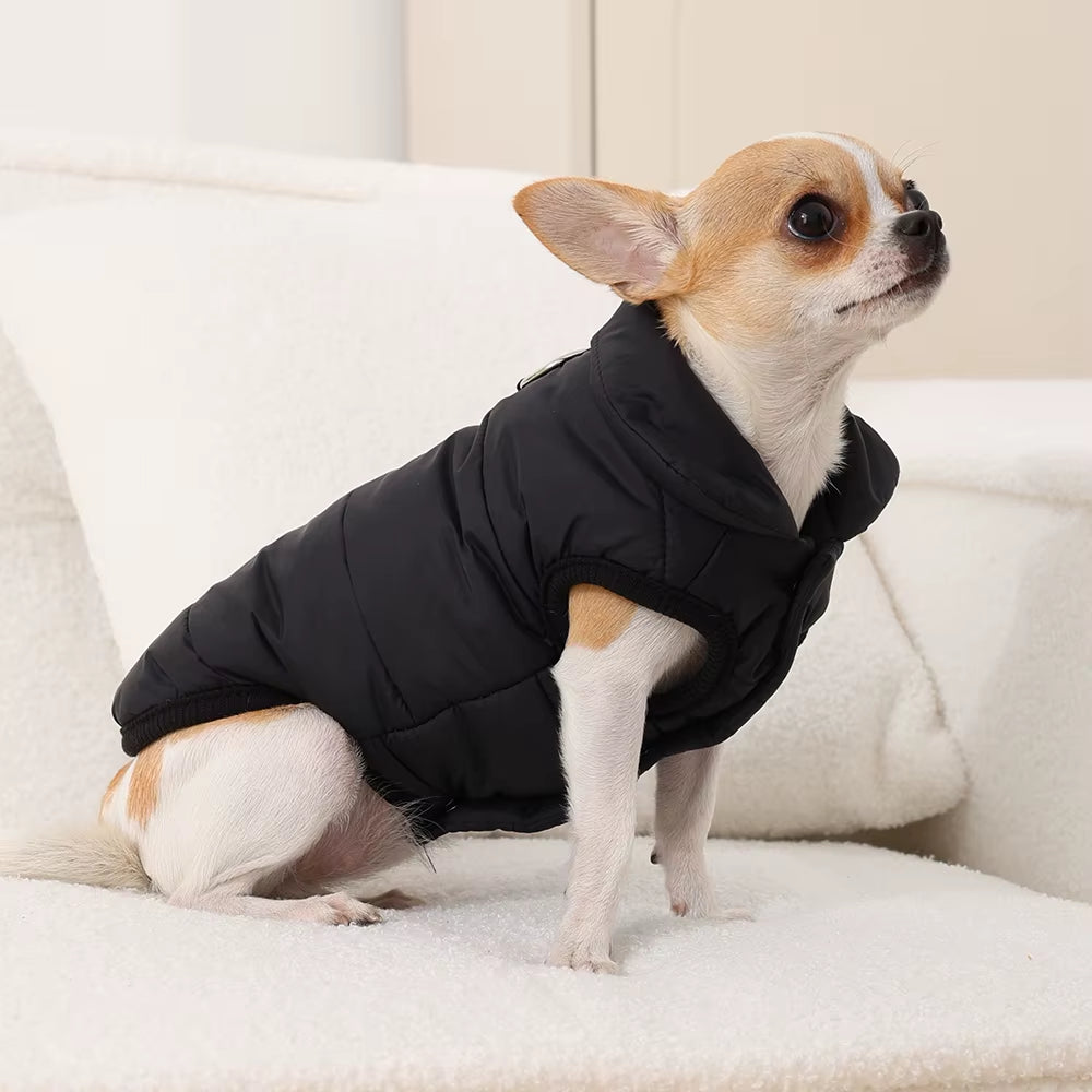 Pet Dog Vest Jacket Autumn Winter Warm Fleece Dog Coat Clothes for Small Medium Dogs Thick Chihuahua French Bulldog Pug Clothing