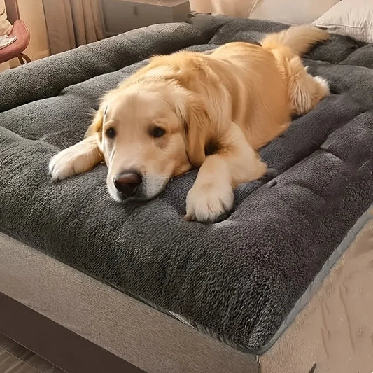 Extra-Large Plush Dog Bed/Sofa/Cat Bed/Dog House/Cage Mat, Thick and Super Soft Polyester Pet Mat