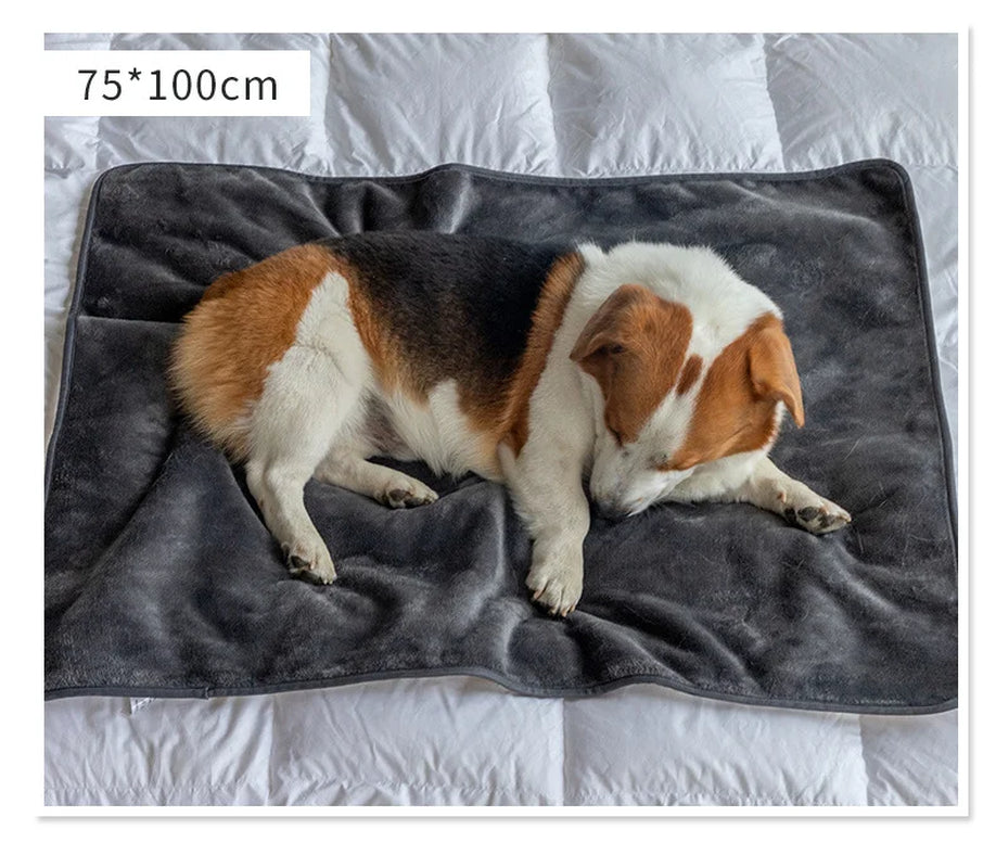 Waterproof Pet Blankets for Beds Soft Sherpa Fleece Dog Cat Blanket Double Side Flannel Warm Sofa Throw Blanket Pet Sleeping Mat