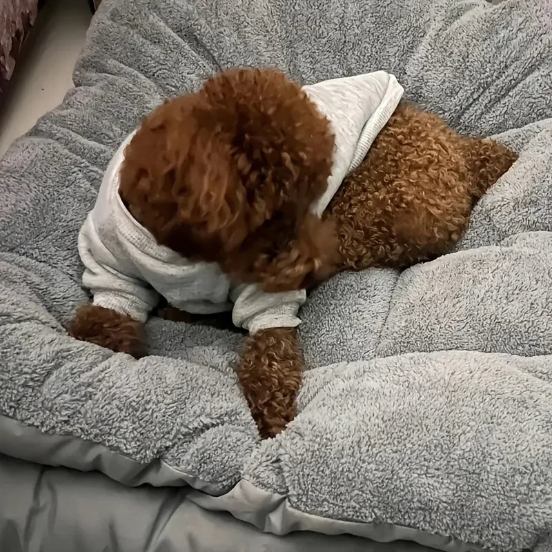Extra-Large Plush Dog Bed/Sofa/Cat Bed/Dog House/Cage Mat, Thick and Super Soft Polyester Pet Mat