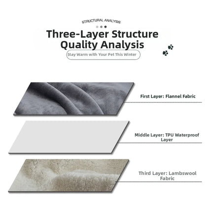 Waterproof Pet Blankets for Beds Soft Sherpa Fleece Dog Cat Blanket Double Side Flannel Warm Sofa Throw Blanket Pet Sleeping Mat
