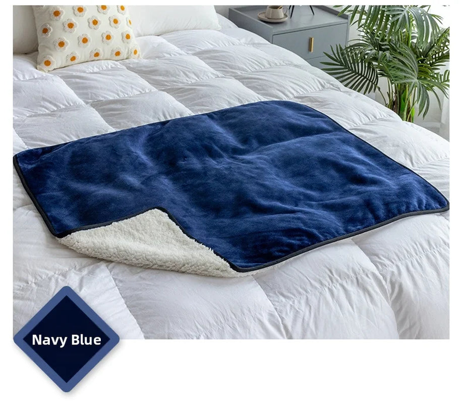 Waterproof Pet Blankets for Beds Soft Sherpa Fleece Dog Cat Blanket Double Side Flannel Warm Sofa Throw Blanket Pet Sleeping Mat